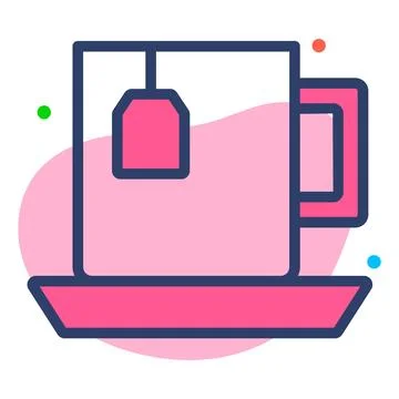 Tea cup vector Line Icon. Simple Creative vector Line Icon Illustrazione stock
