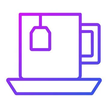 Tea cup vector Line Icon. Simple Creative vector Line Icon Illustrazione stock