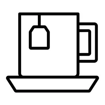 Tea cup vector Line Icon. Simple Creative vector Line Icon Illustrazione stock