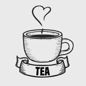 Tea cups Stock Illustration