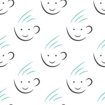 Tea cups seamless pattern Stock Illustration