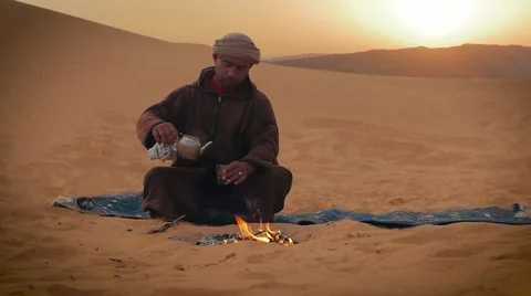 A tea in the desert Stock Footage 58593809