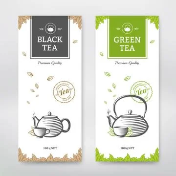 Tea design package Stock Illustration