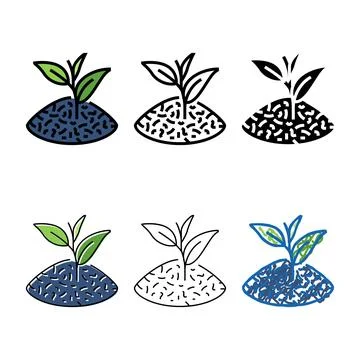 Tea designs leaf color icon vector Stock Illustration