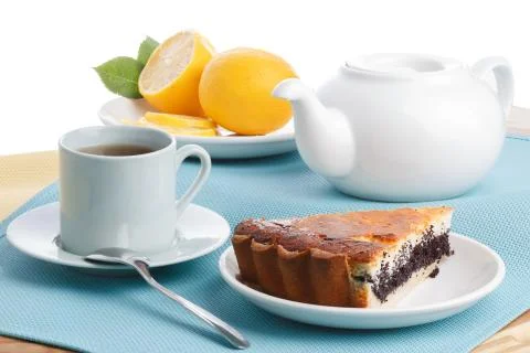 Tea with dessert Stock-Fotos