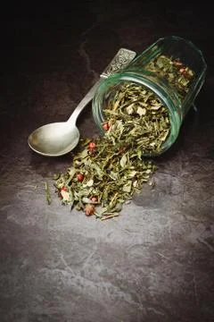 Tea from different herbs Stock Photos