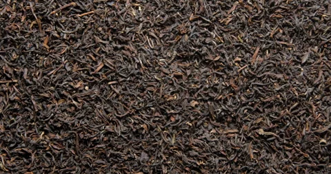 Tea dried leafs close up studio shot over rotating Stock-Footage 324847089