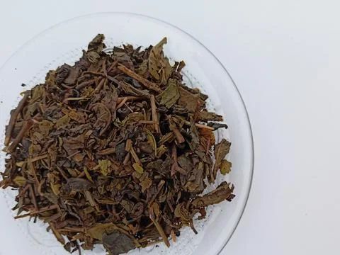 Tea, dried tea leaves Stock Photos