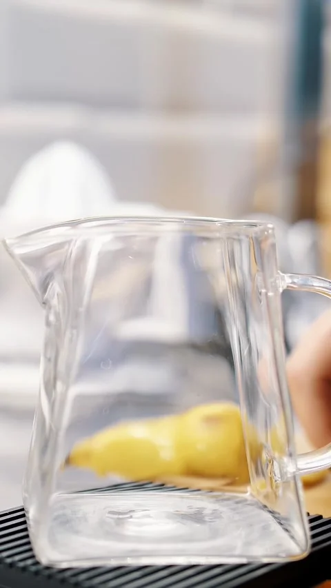 Tea drink. making tea. preparation of special fruit tea. close-up. tea master Stock Footage 323512380