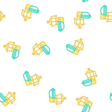 Tea drink teapot vector seamless pattern Illustrazione stock