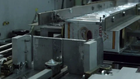 Tea factory, automated tea packing line Stock Footage 75477644