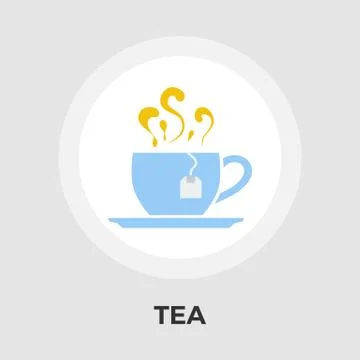 Tea flat icon Stock Illustration
