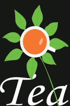 Tea flower poster Stockillustratie