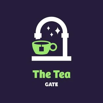 The Tea Gate Logo Stock Illustration