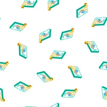 Tea ginger garlic isometric icon seamless pattern Stock Illustration