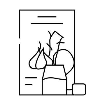 Tea ginger garlic line icon vector illustration Stock Illustration