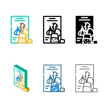 Tea ginger multipack garlic color icon vector Stock Illustration