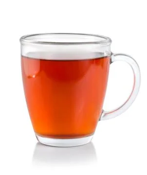 Tea in glass cup (path) Stock Photos