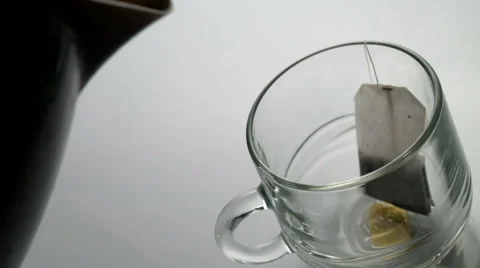 Tea in a glass with glass Stock Footage 62070541