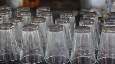 Tea glasses Stock Footage 208552826