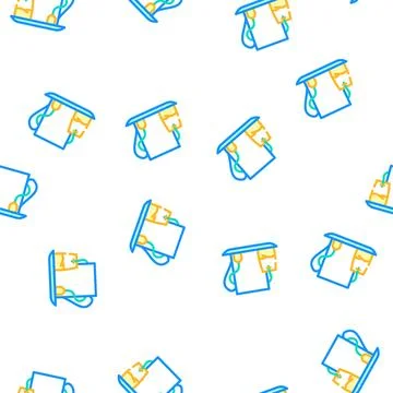 Tea gourd vector seamless pattern Stock Illustration