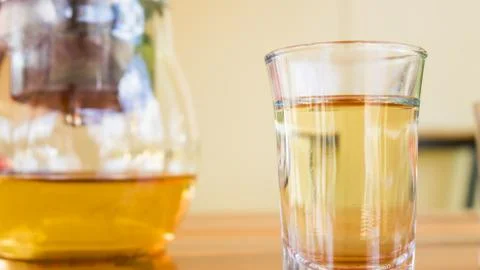 Tea in a grass Stock Photos