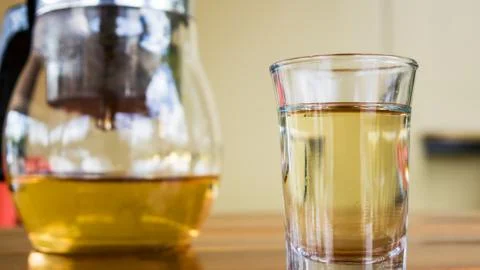 Tea in a grass Stock Photos