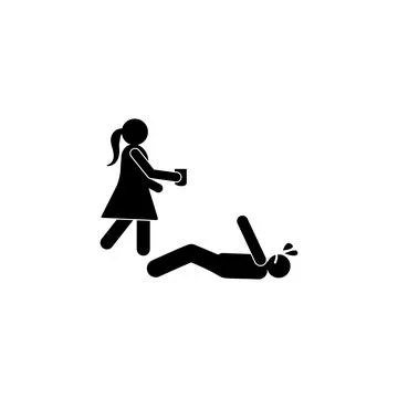 Tea help moving icon. Element of seizure thin line icon Stock Illustration