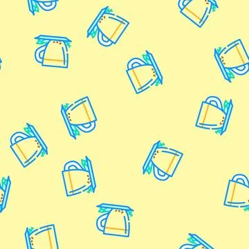 Tea herbs meal drink vector seamless pattern Stock Illustration