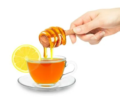 Tea with honey Stock Photos