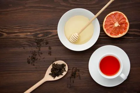 Tea with  honey Stock Photos