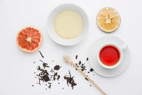 Tea with honey Stock Photos