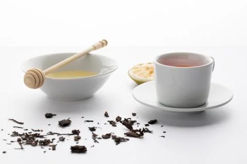 Tea with honey Stock Photos