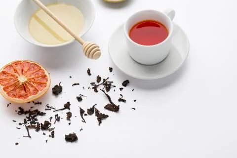 Tea with honey Stock Photos