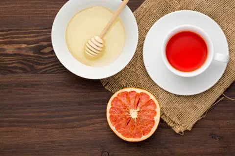 Tea with  honey Stock Photos