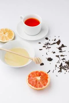 Tea with honey Stock Photos