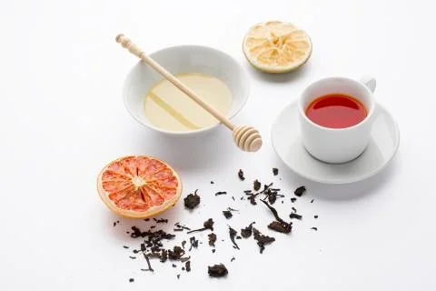 Tea with honey Stock Photos