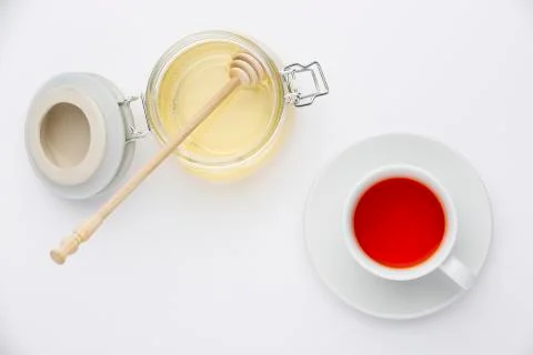 Tea with honey Stock Photos