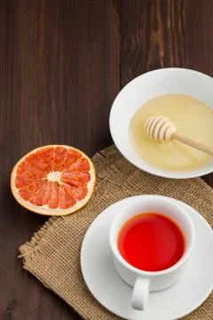 Tea with  honey Stock Photos