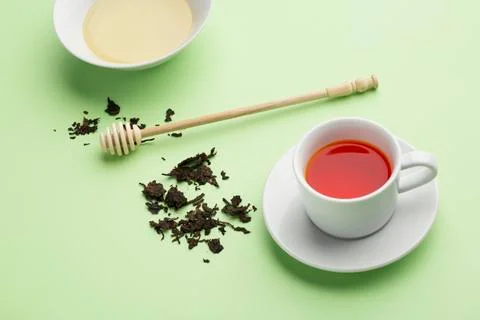 Tea with honey Stock Photos
