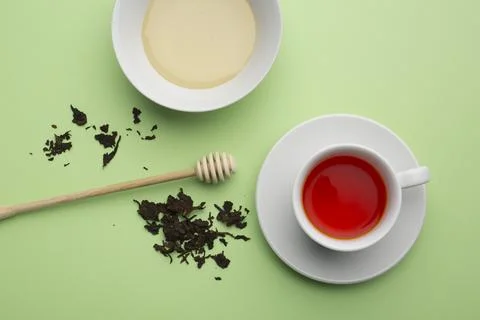 Tea with honey Stock Photos