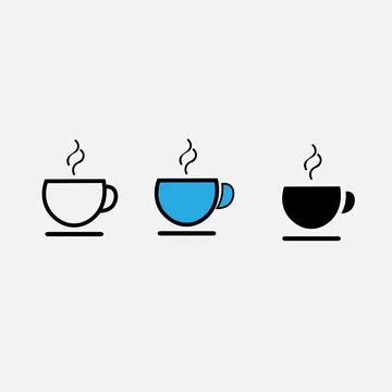 Tea icon set, coffee set Stock Illustration