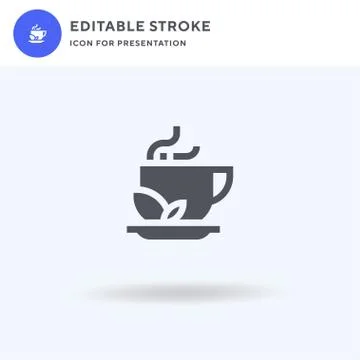 Tea icon vector, filled flat sign, solid pictogram isolated on white, logo Illustrazione stock