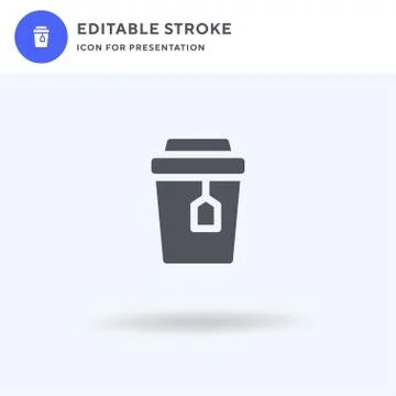 Tea icon vector, filled flat sign, solid pictogram isolated on white, logo il Stock Illustration