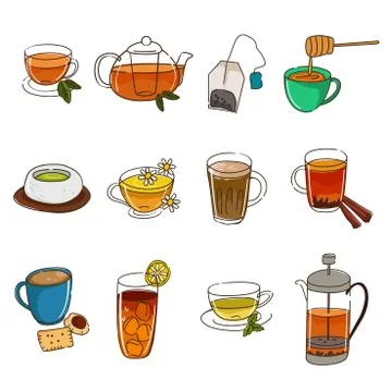 Tea Icons Stock Illustration