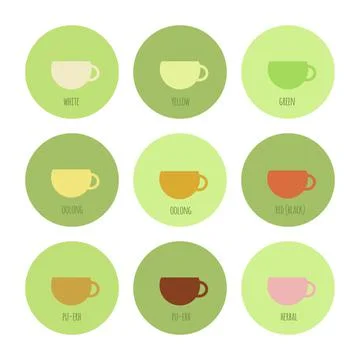 Tea icons set Stock Illustration