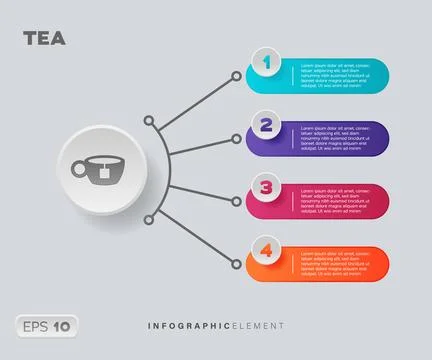 Tea Infographic Element 库存插图