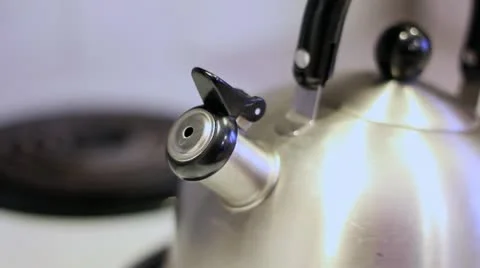 Tea Kettle Boils Stock Footage 18193379