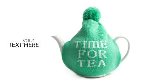 Tea kettle with the copy space Stock Photos