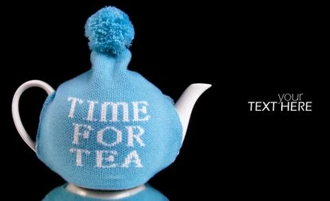Tea kettle with the copy space Stock Photos